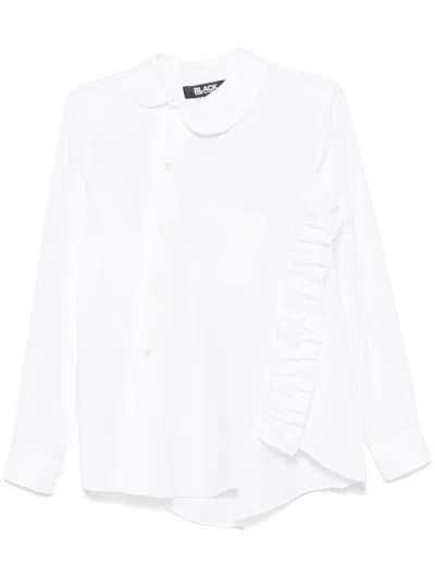 Black Comme Des Garçons Asymmetric Shirt In White