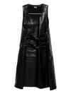 Black Comme Des Garçons Belted Dress In Black