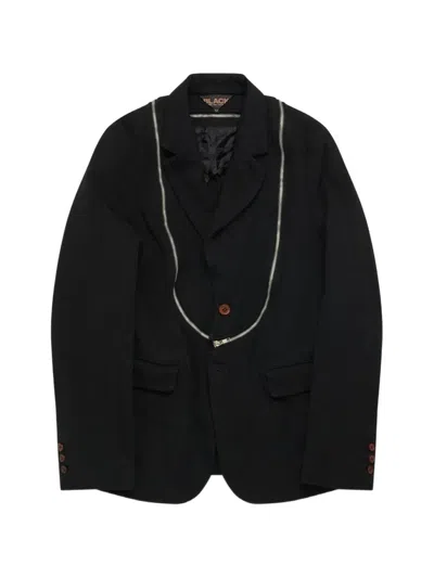 Black Comme Des Garçons 집업 재킷 In Black