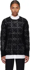 Black Comme Des Garçons Black Crochet Sweater In 1 Black