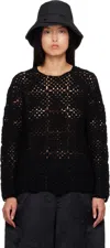 Black Comme Des Garçons Black Crocheted Sweater In 1 Black