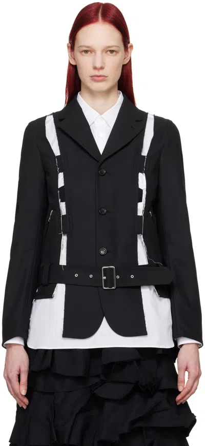 Black Comme Des Garçons Black Cutout Blazer In 1 Black