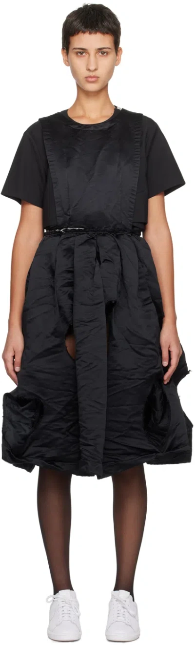Black Comme Des Garçons Black Cutout Midi Dress In 1 Black