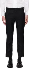 Black Comme Des Garçons Black Embroidered Trousers In Black