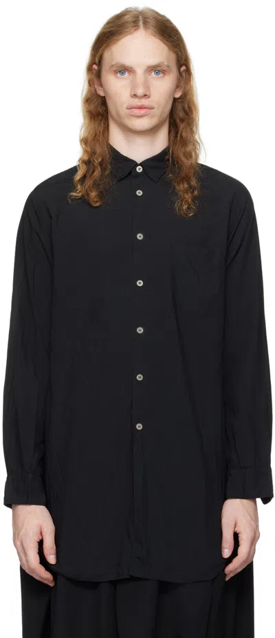 Black Comme Des Garçons Black Frayed Edge Shirt