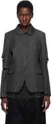 Black Comme Des Garçons Black Gabardine Blazer In 1 Black
