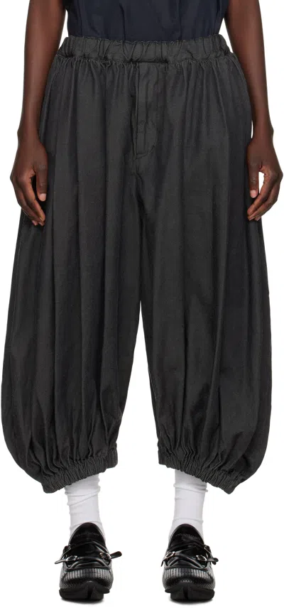 Black Comme Des Garçons Black Gabardine Trousers In 1 Black