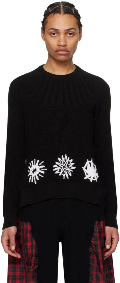 Black Comme Des Garçons Black Intarsia Sweater