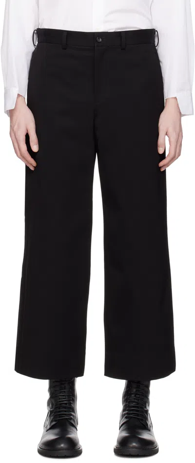 Black Comme Des Garçons Black Kersey Trousers In 1 Black