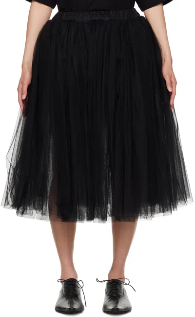 Black Comme Des Garçons Tutu High-waisted Midi Skirt In 1 Black