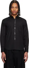Black Comme Des Garçons Black Studded Shirt In Black