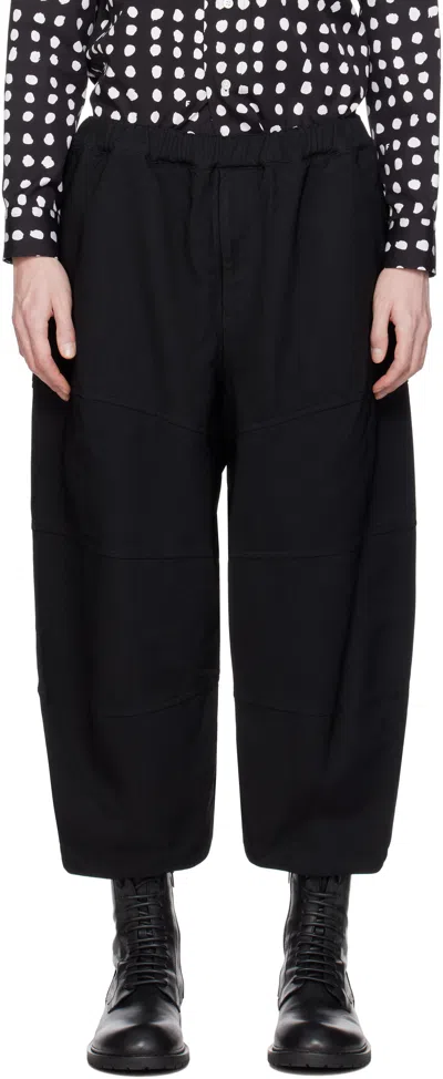 Black Comme Des Garçons Black Thick Gabardine Trousers In 1 Black