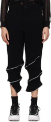 Black Comme Des Garçons Black Tweed Trousers In 1 Black