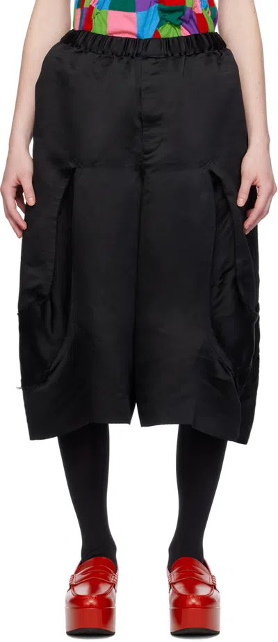 Black Comme Des Garçons Black Wide-leg Shorts In 1 Black
