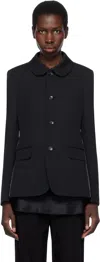 Black Comme Des Garçons Black Wool Gabardine Blazer In 1 Black