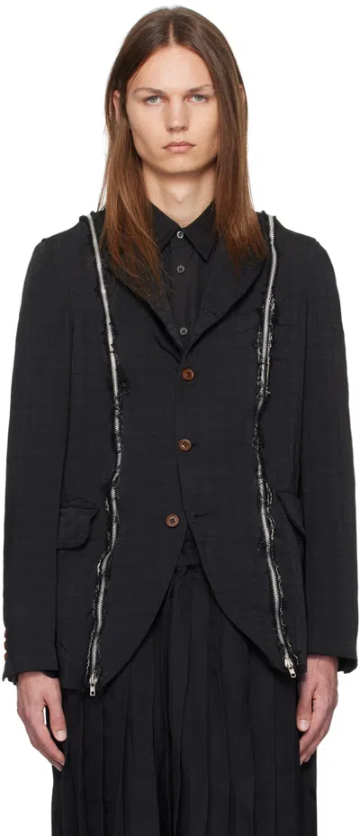 Black Comme Des Garçons Black Zip Blazer In 1 Black