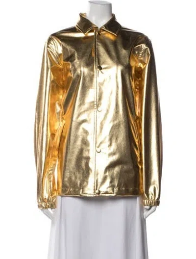 Pre-owned Black Comme Des Garçons Bomber Jacket In Gold