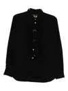 Black Comme Des Garçons Buckled Shirt In Black