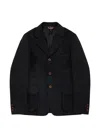 Black Comme Des Garçons Button Blazer In Black