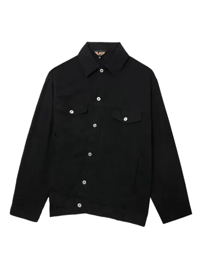 Black Comme Des Garçons Buttoned Pocket Overshirt In Black