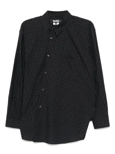 Black Comme Des Garçons Checked Shirt In Black