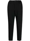 Black Comme Des Garçons Chevron-pattern Tapered Trousers