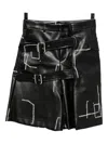 Black Comme Des Garçons Contrasting-stitch Print Shorts In Black