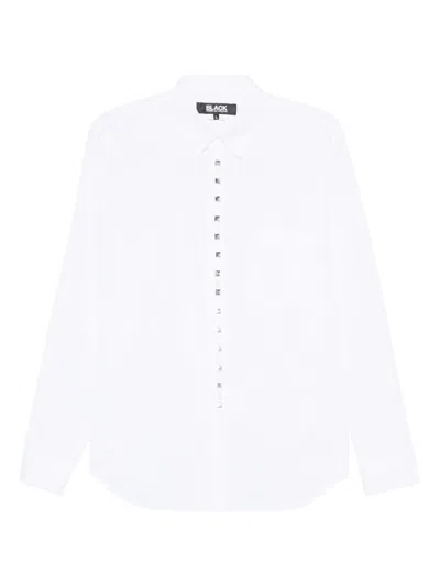 Black Comme Des Garçons Cotton Shirt In White