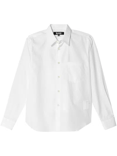 Black Comme Des Garçons Cotton Shirt In White