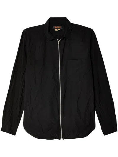 Black Comme Des Garçons Crease-effect Shirt In Black