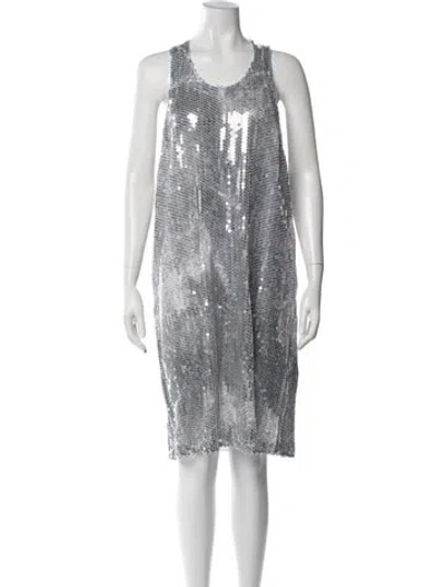 Pre-owned Black Comme Des Garçons Crew Neck Knee-length Dress In Multicolor