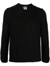 BLACK COMME DES GARÇONS CREW-NECK REVERSIBLE JUMPER