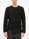 Black Comme Des Garçons Crew-neck Sweater In Black