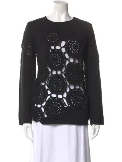 Pre-owned Black Comme Des Garçons Crew Neck Sweater In Black