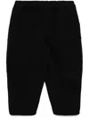 Black Comme Des Garçons Cropped Balloon Trousers In Black