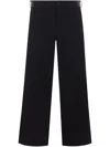 Black Comme Des Garçons Cropped Straight-leg Trousers In Black