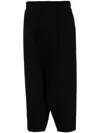 BLACK COMME DES GARÇONS CROPPED WOOL TROUSERS