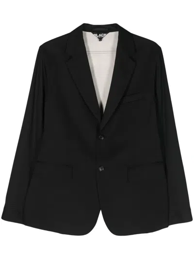 Black Comme Des Garçons Deconstructed Single-breasted Blazer In Black