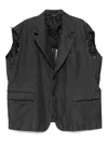 Black Comme Des Garçons Weste Aus Denim In Schwarz