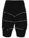 Black Comme Des Garçons Detachable-panels Trousers In Black