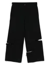 Black Comme Des Garçons Distressed Trousers In Schwarz