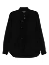 Black Comme Des Garçons Double-buckle Shirt In Black