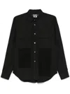 Black Comme Des Garçons Draped-detail Shirt In 黑色