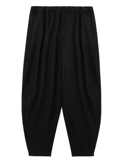 Black Comme Des Garçons Elastic-waist Trousers In Black