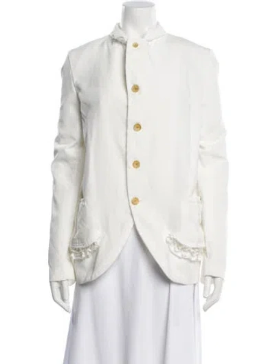 Pre-owned Black Comme Des Garçons Evening Jacket In White