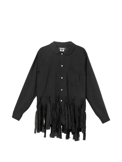 Black Comme Des Garçons Fringe Long-sleeve Shirt In Black
