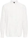 Black Comme Des Garçons Fringed Shirt In White