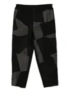 Black Comme Des Garçons Gabardine Patchwork Pants