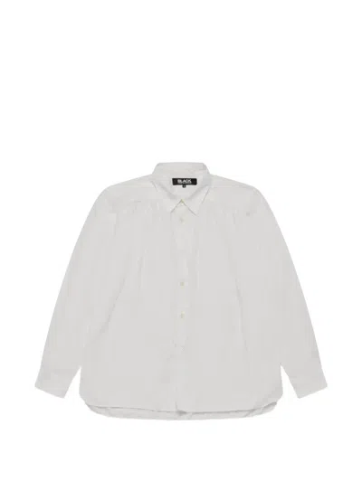 Black Comme Des Garçons Gathered Shirt In White