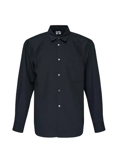 Black Comme Des Garçons Gathered-back Shirt In Black